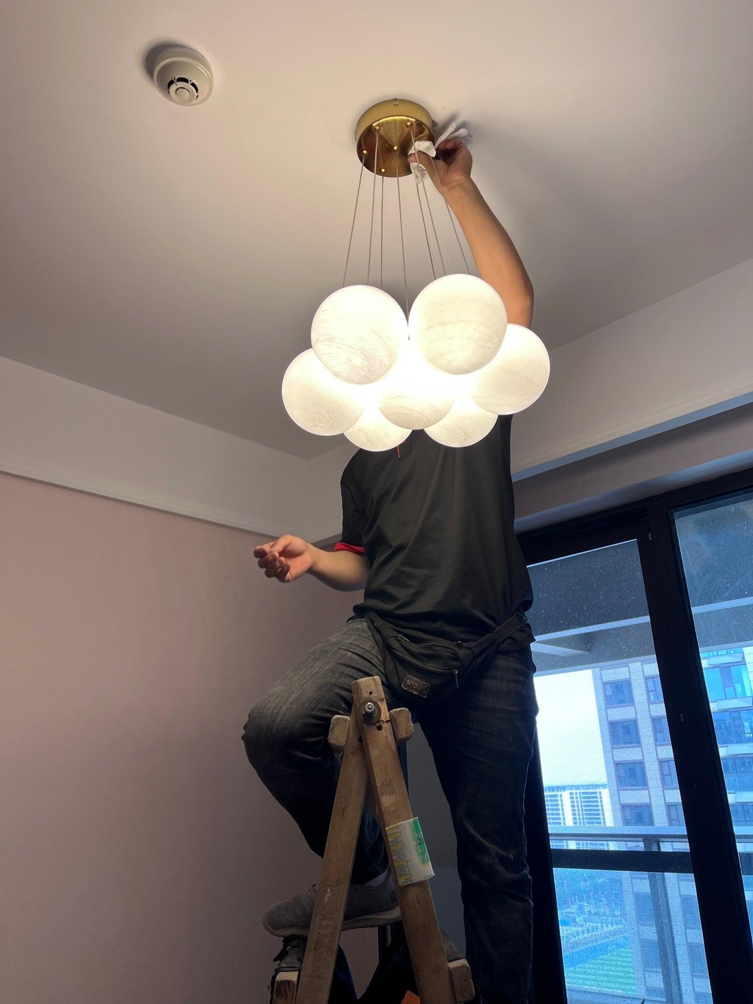 Glass Cluster Chandelier