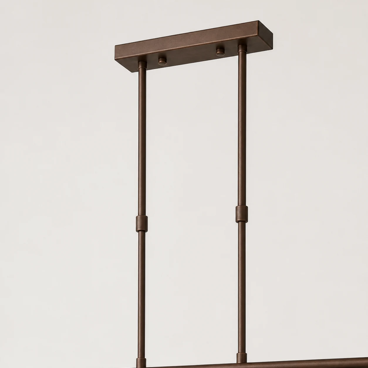 Coffee Brown downrod and rectangular canopy detail