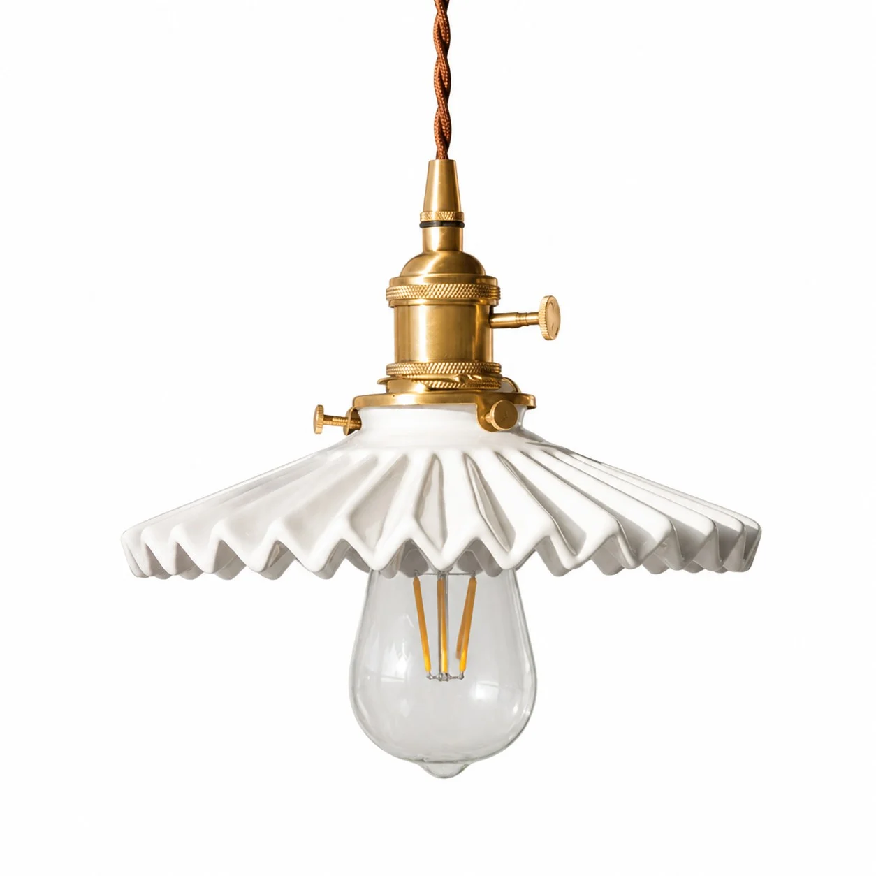pleated ceramic pendant light 07