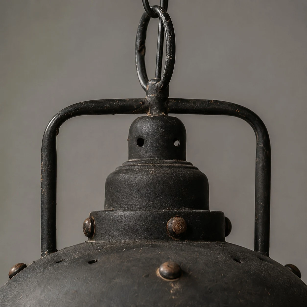 Close view of chain and rivet details