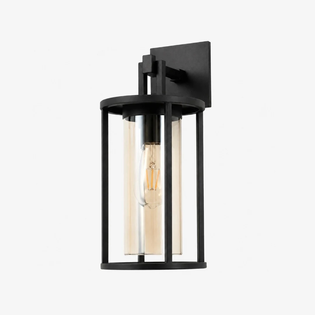 black amber wall lantern sku