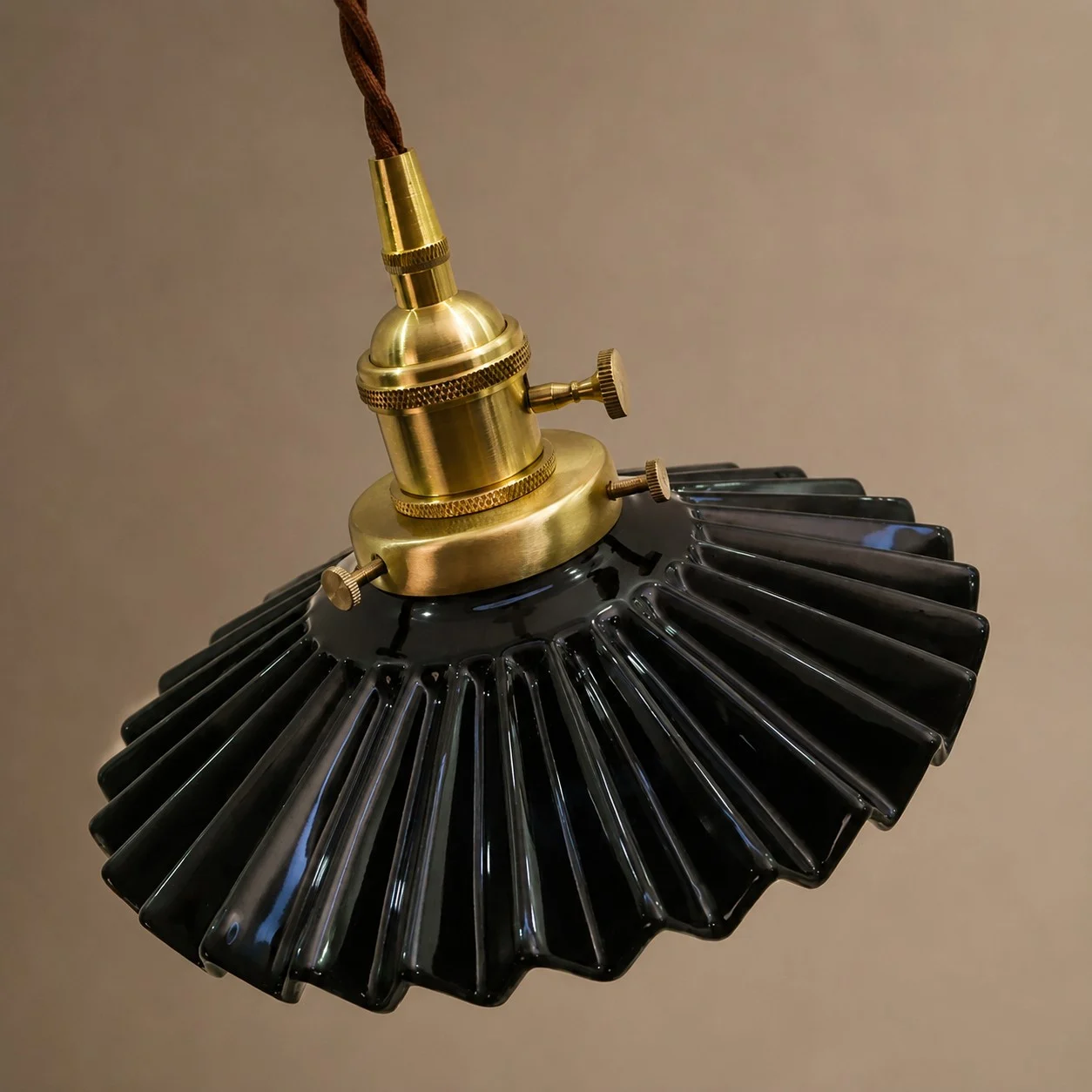 pleated ceramic pendant light 25