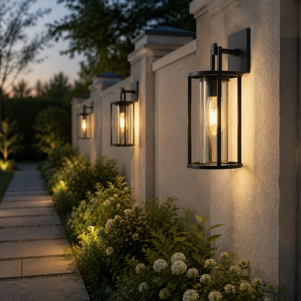 outdoor wall lantern detail