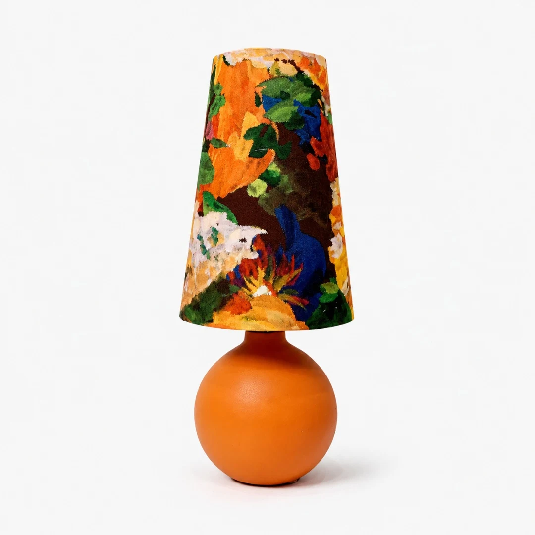 printed shade table lamp