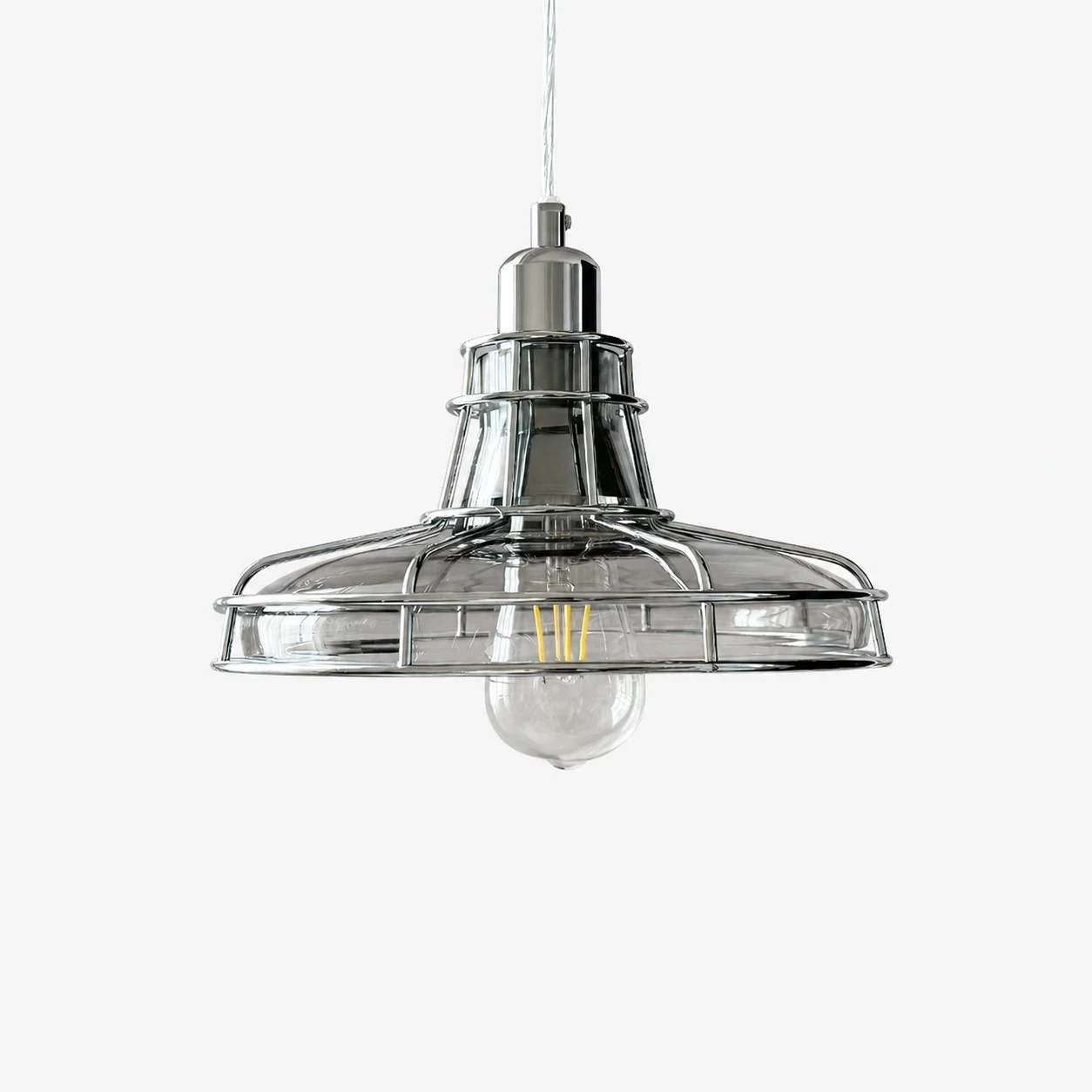 Silver + Smoky Gray pendant lamp SKU image