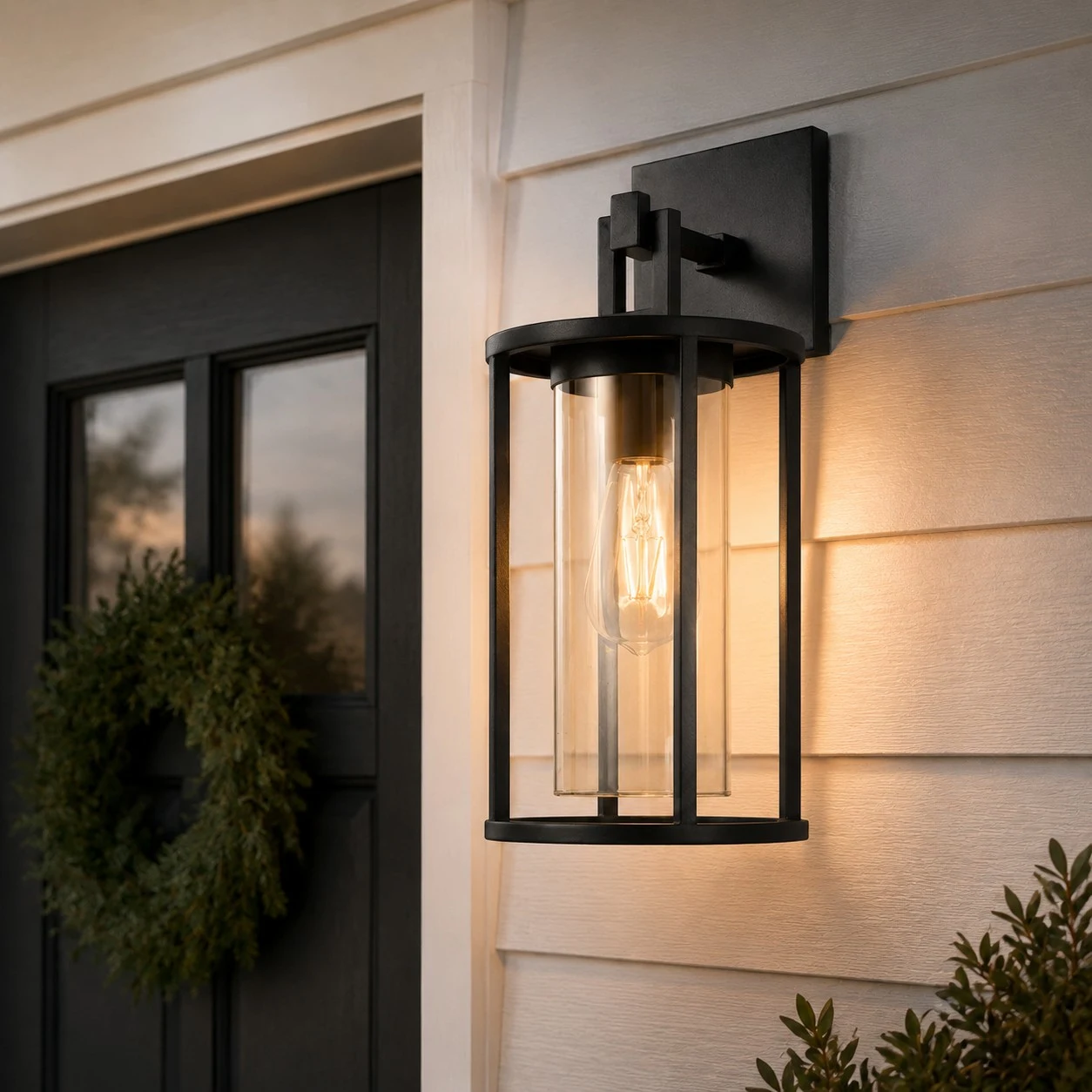 outdoor wall lantern detail