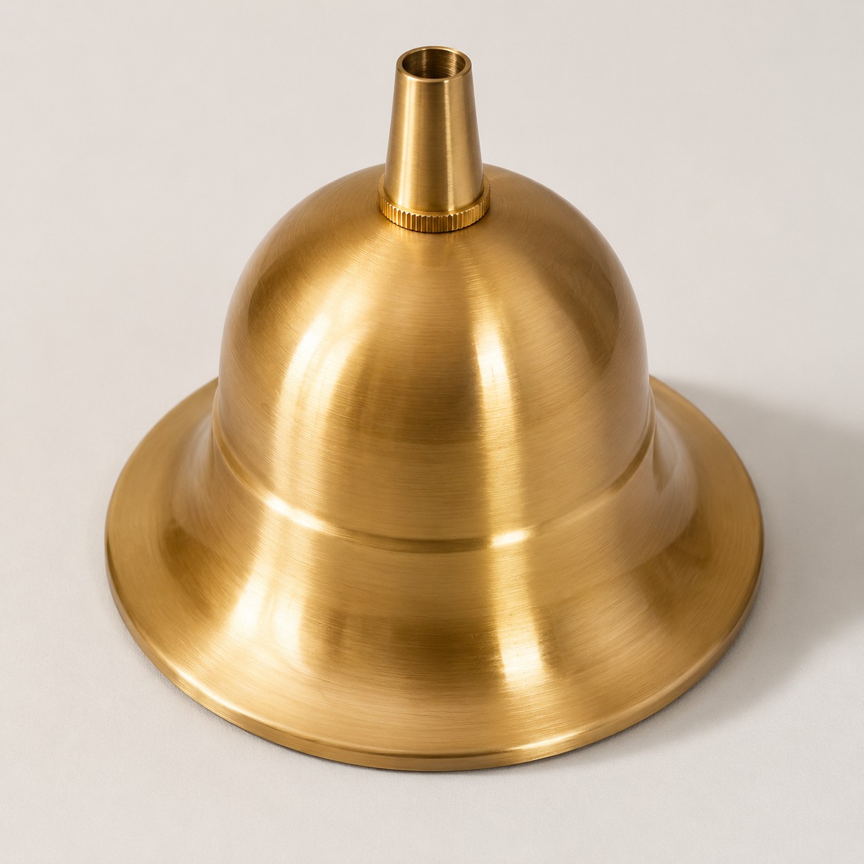 Brass-tone ceiling canopy close-up
