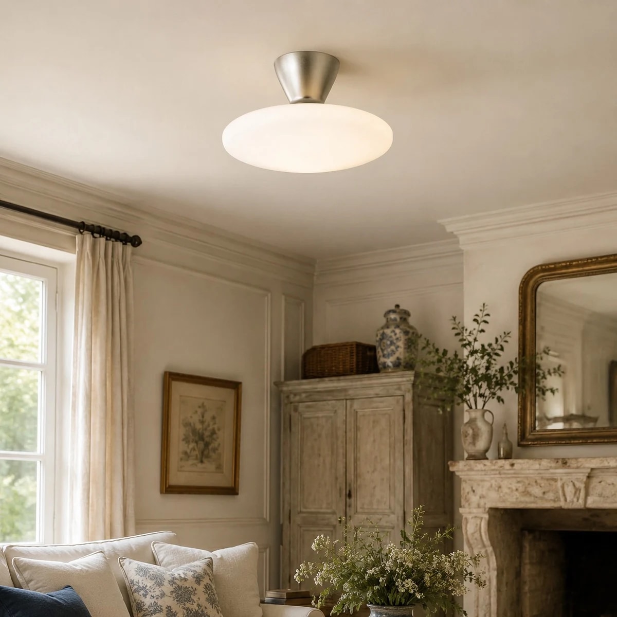window-side room scene showing ceiling installation