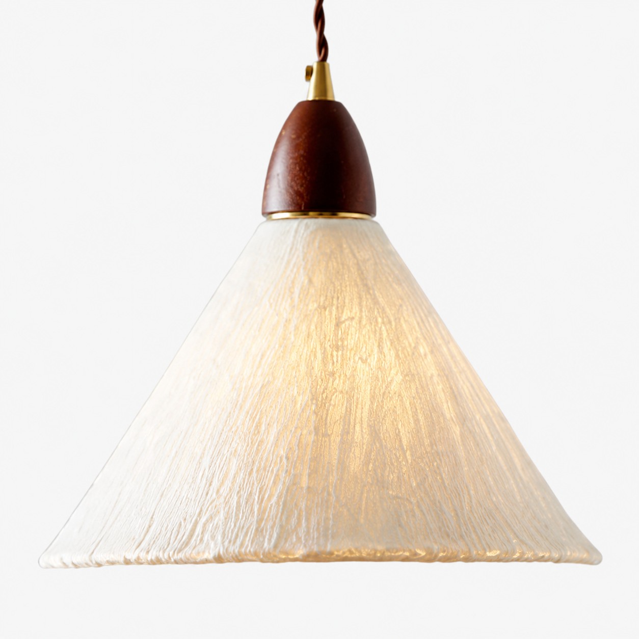 Rice paper pendant light detail