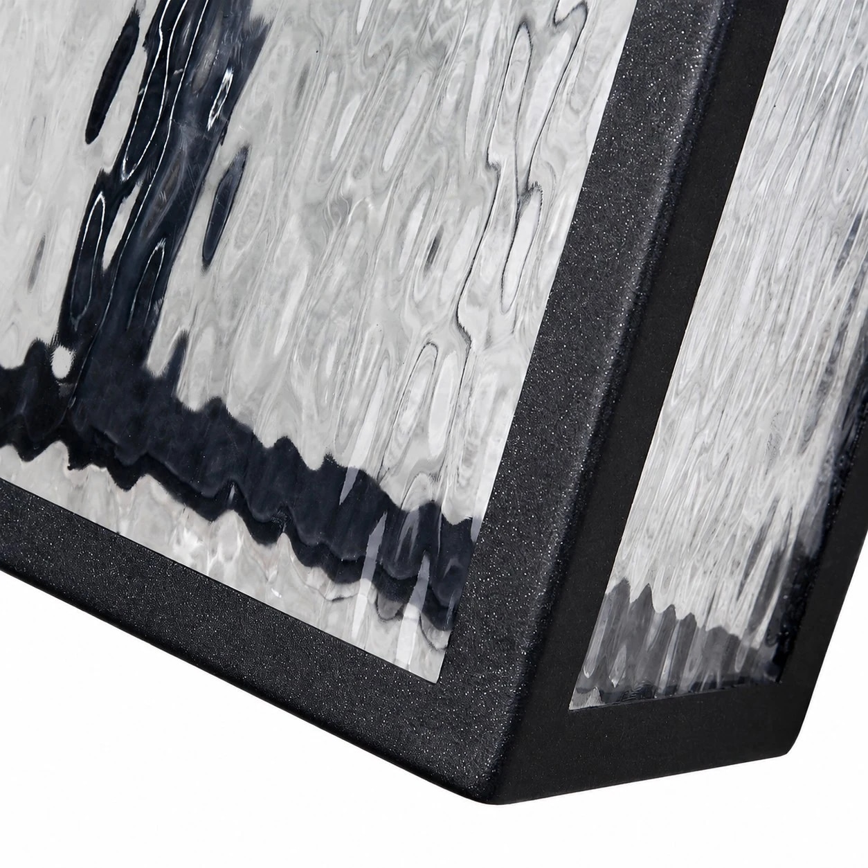 Textured glass and corner seam