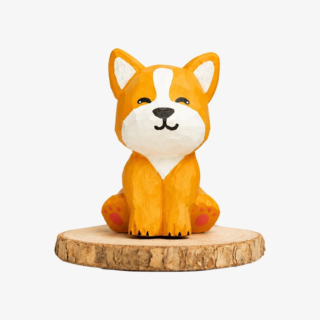 Hand-Carved Wooden Chinese Zodiac Animal Figurines