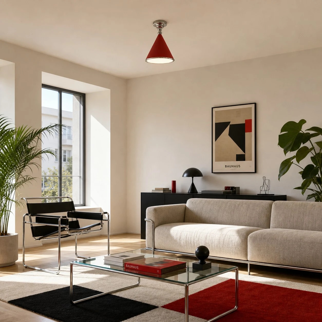 Bedroom scene, black shade