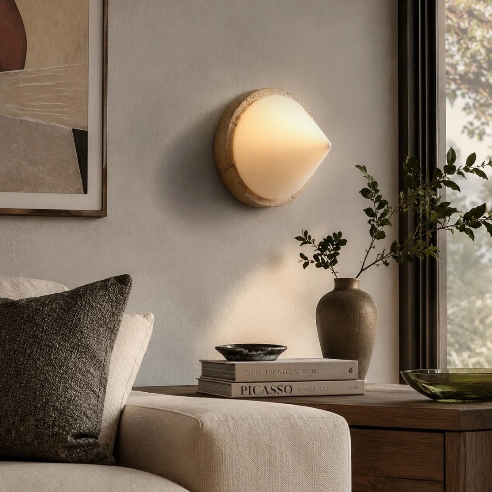 Purple Marble Globe Wall Sconce