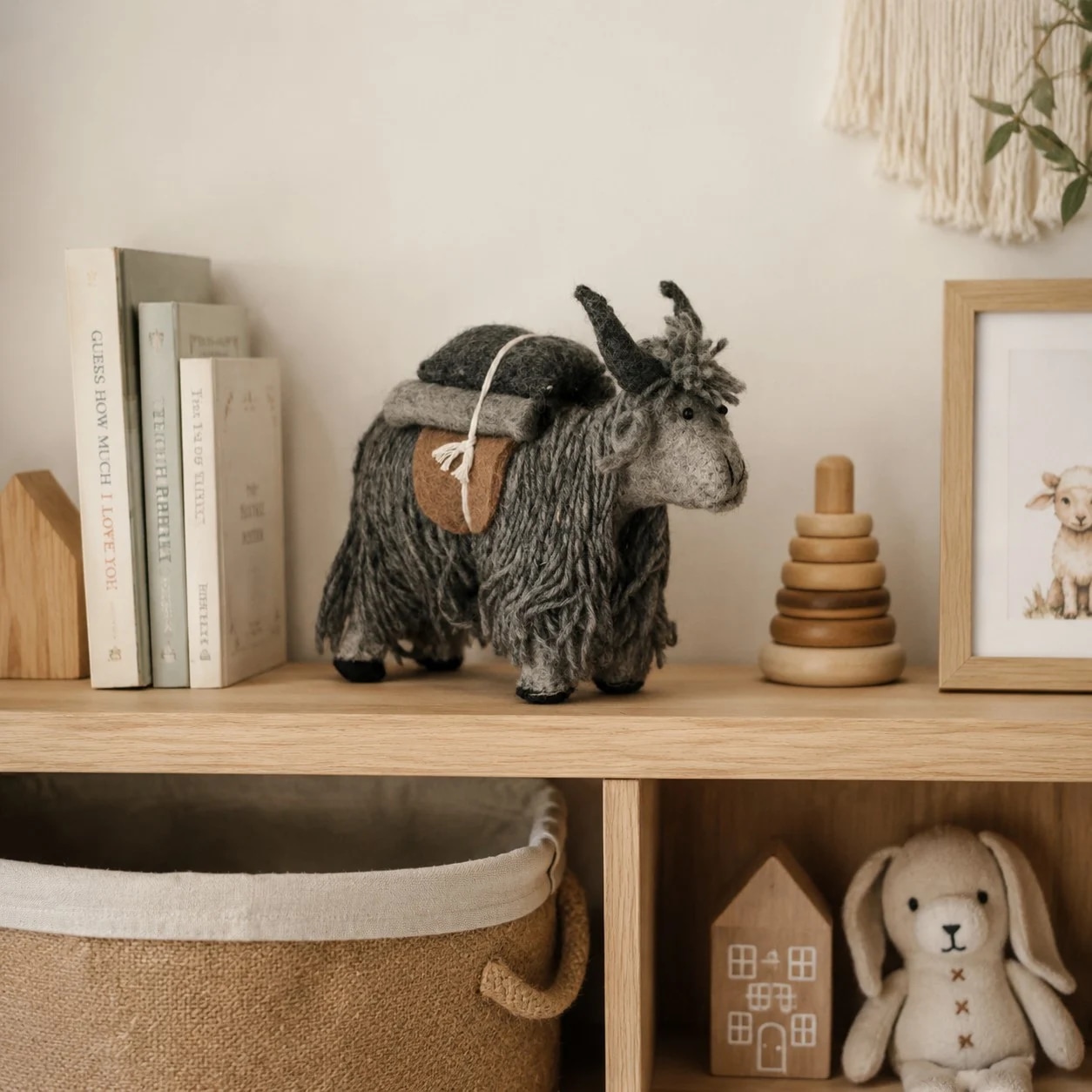Handmade Nepal Wool Felt Yak Ornament