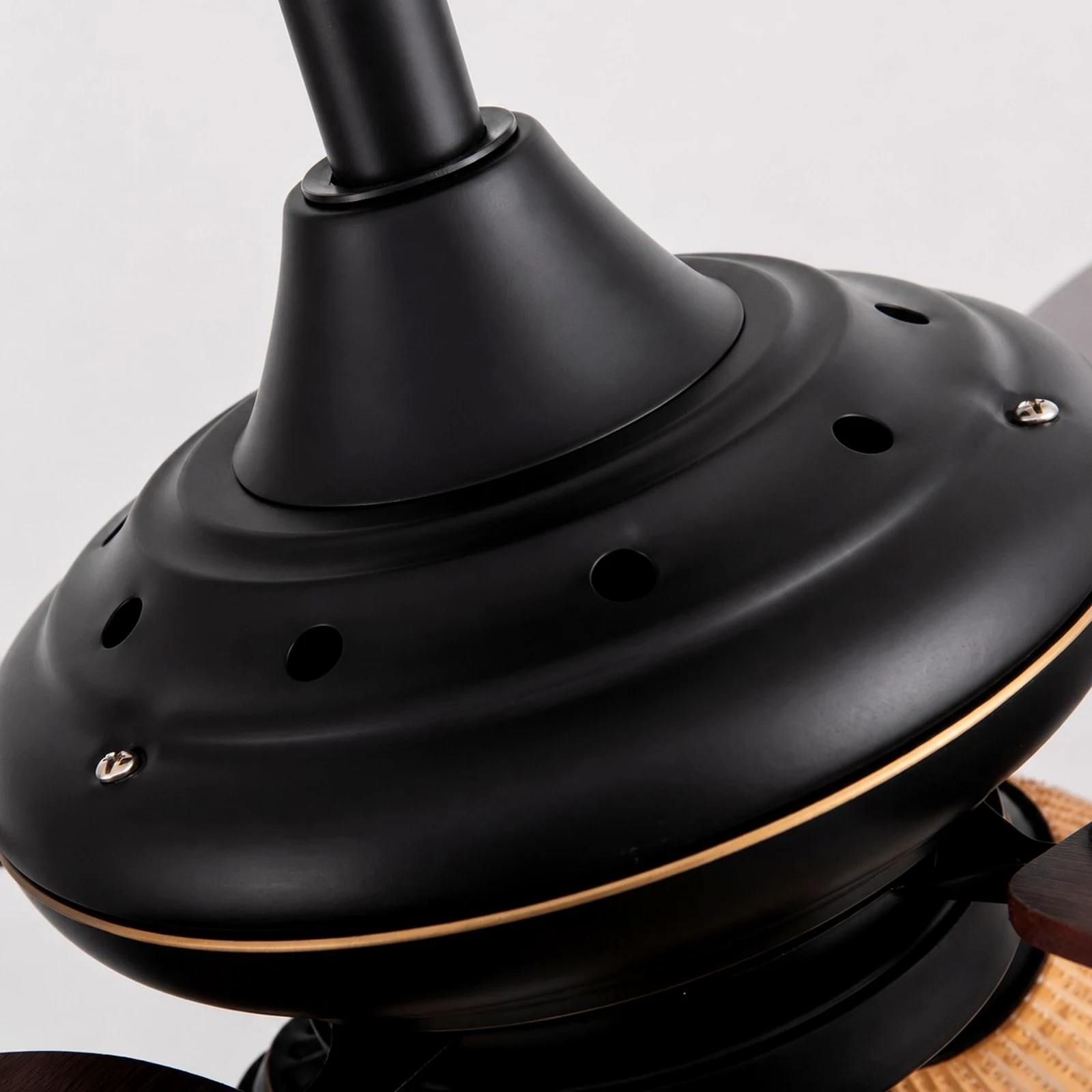 Matte black motor housing detail