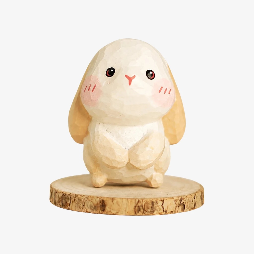 Hand-Carved Wooden Chinese Zodiac Animal Figurines
