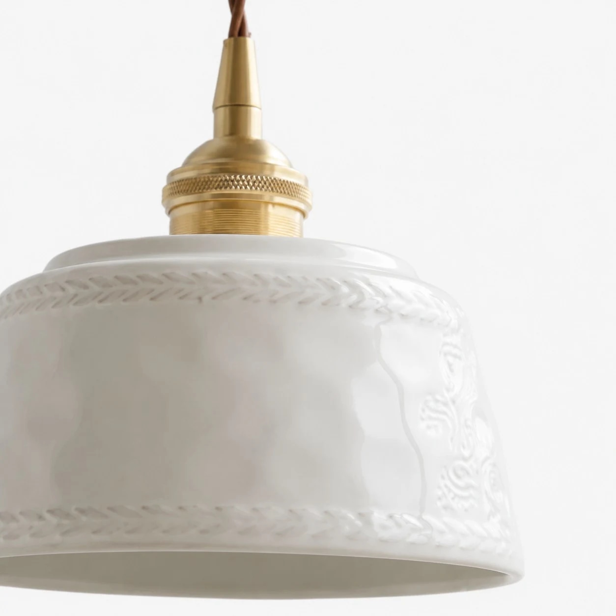 Red ceramic pendant light