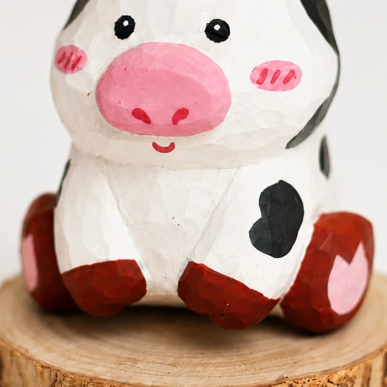 Hand-Carved Wooden Chinese Zodiac Animal Figurines