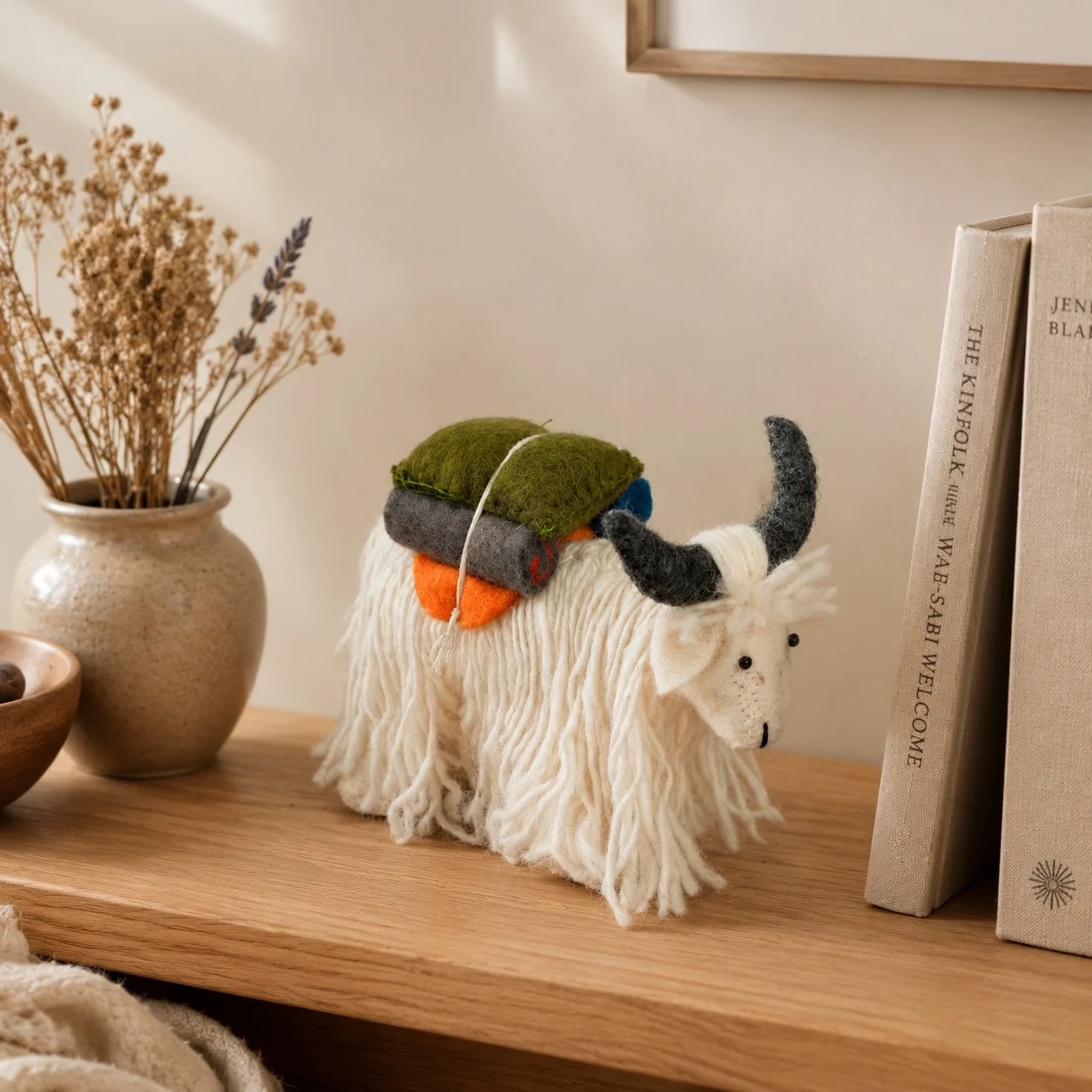 Handmade Nepal Wool Felt Yak Ornament