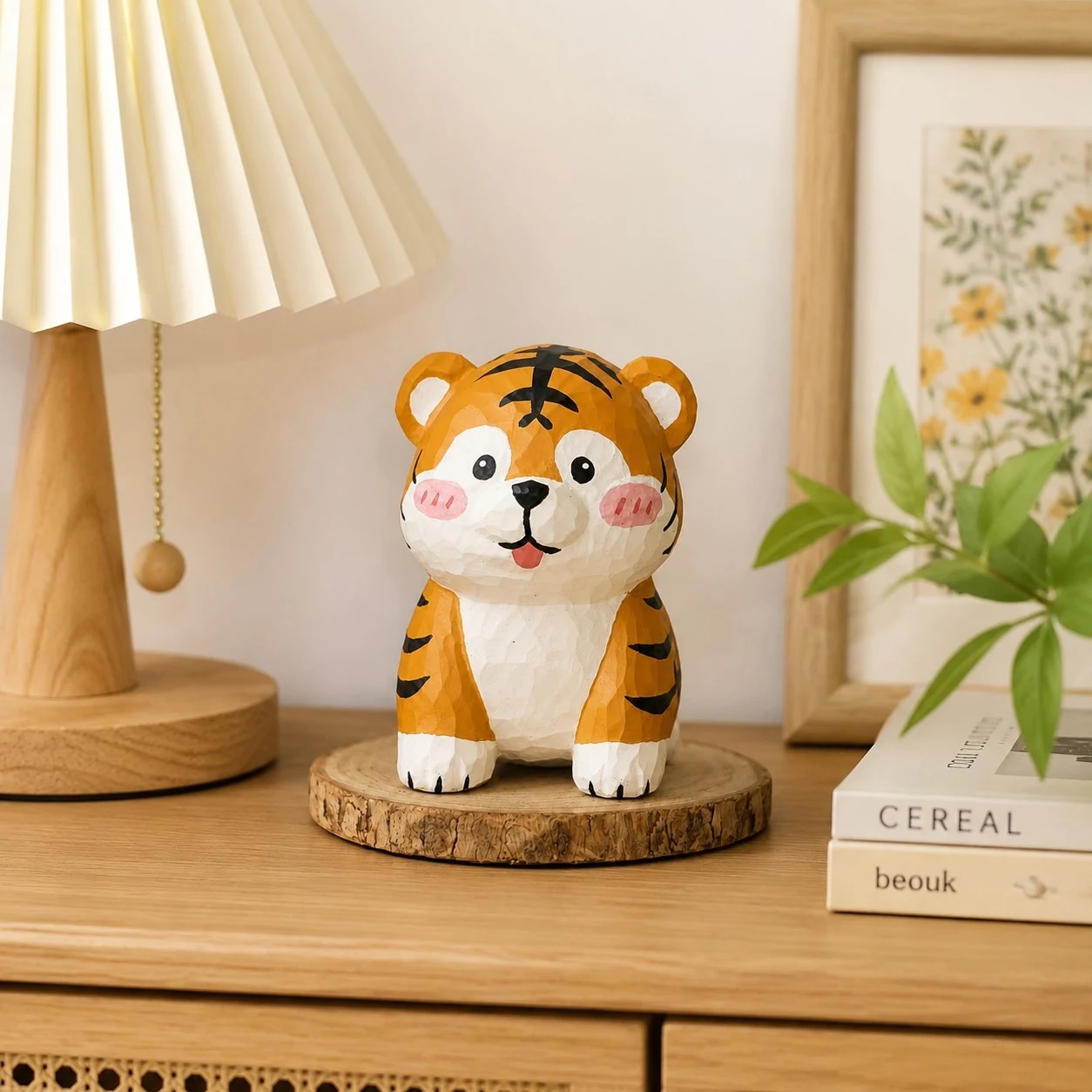 Hand-Carved Wooden Chinese Zodiac Animal Figurines