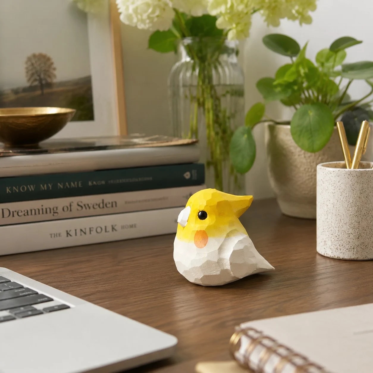 Cute Handmade Wooden Bird Ornament