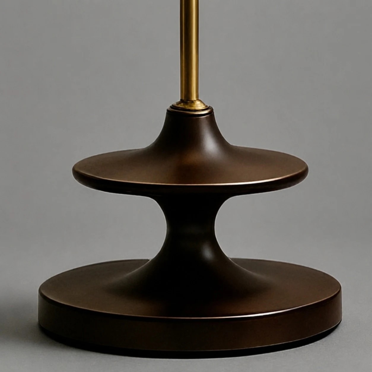 Weighted round base and turned metal detail