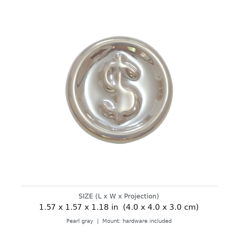 Coin-Style Pearl Cabinet Knob - image 6