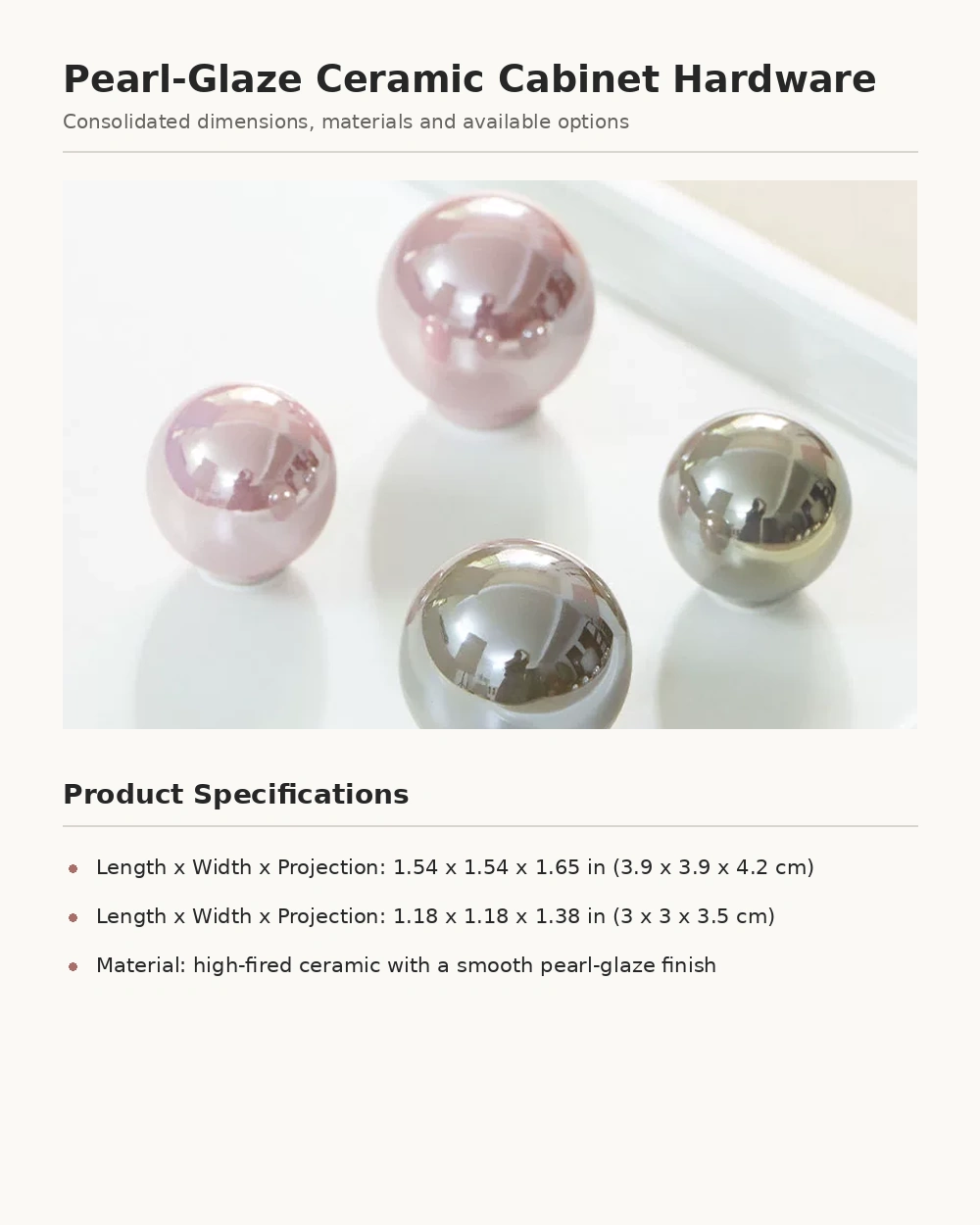 French Pearl Cabinet Pull - image 14
