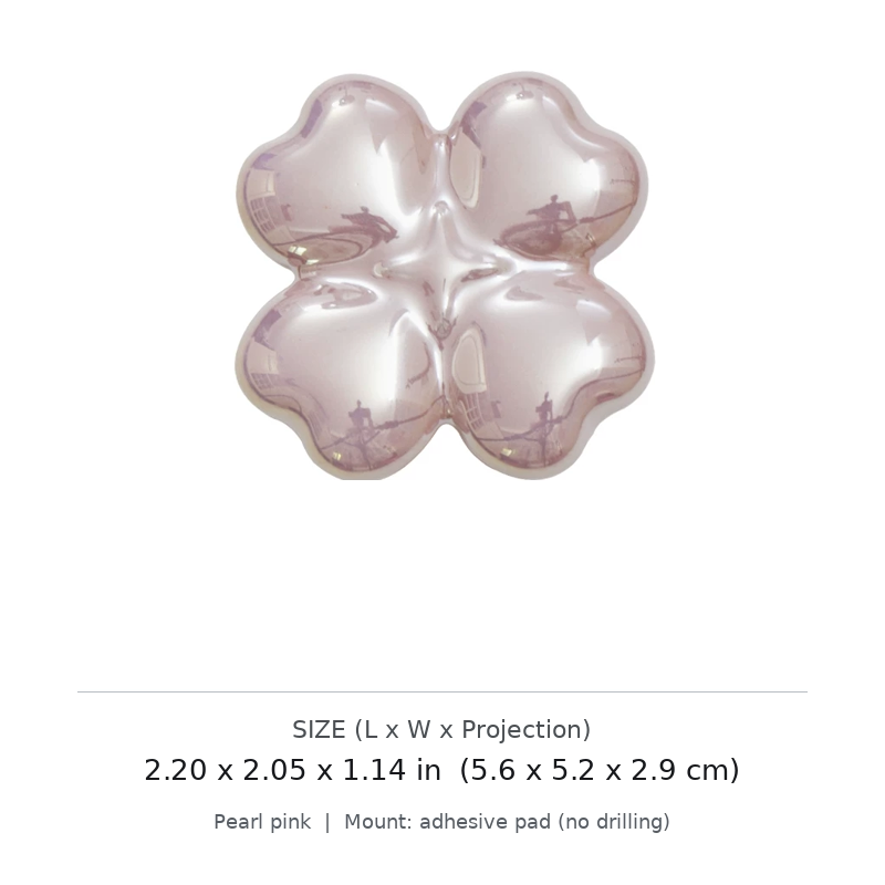 Four-Leaf Clover No-Drill Cabinet Knob - image 1