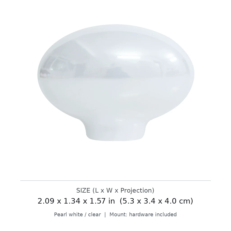 French Oval Pearl Cabinet Knob - image 1