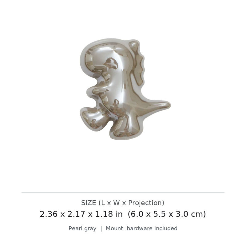 Dinosaur Pearl Cabinet Knob - image 4