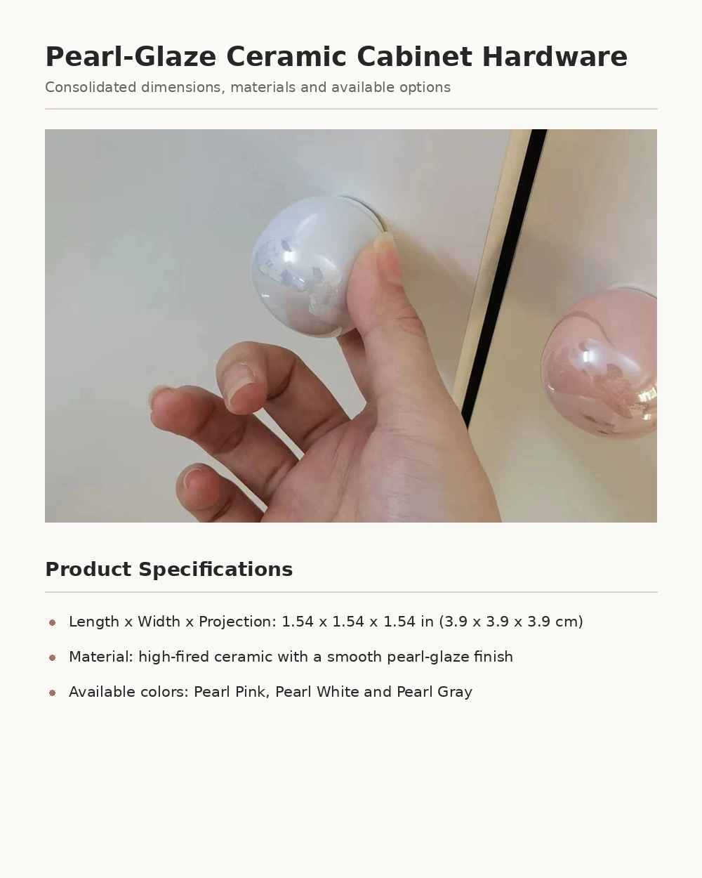 Candy Pearl Cabinet Pull - image 11