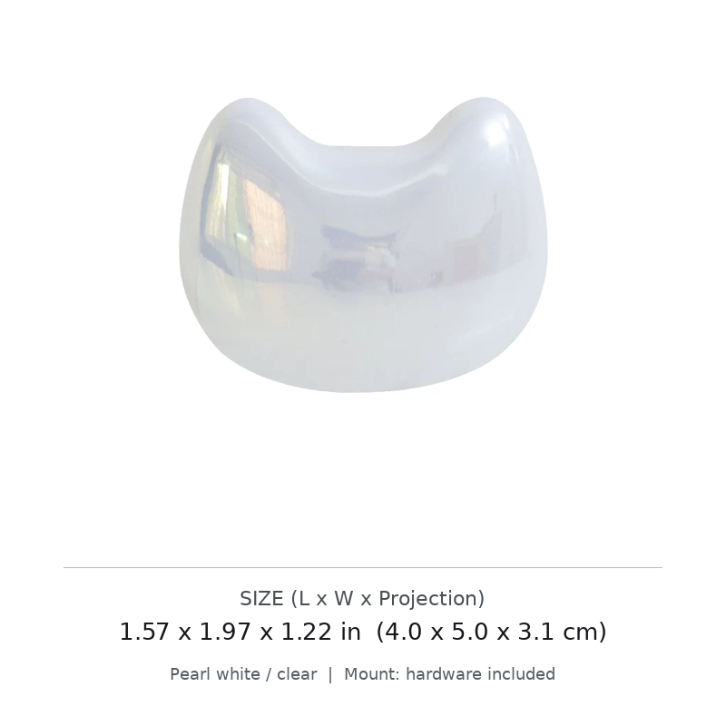 Lucky Cat Pearl Cabinet Knob - image 1
