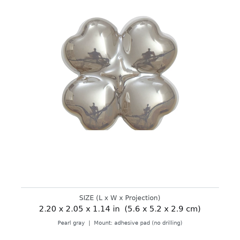 Four-Leaf Clover No-Drill Cabinet Knob - image 2
