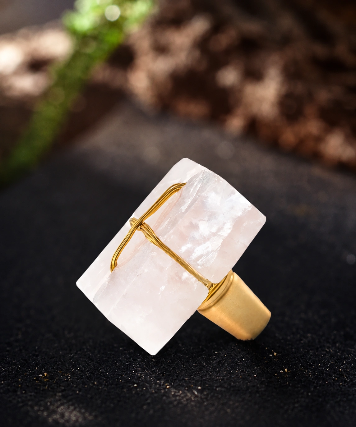 Hand-Hammered Natural Crystal Cabinet Pull - image 12