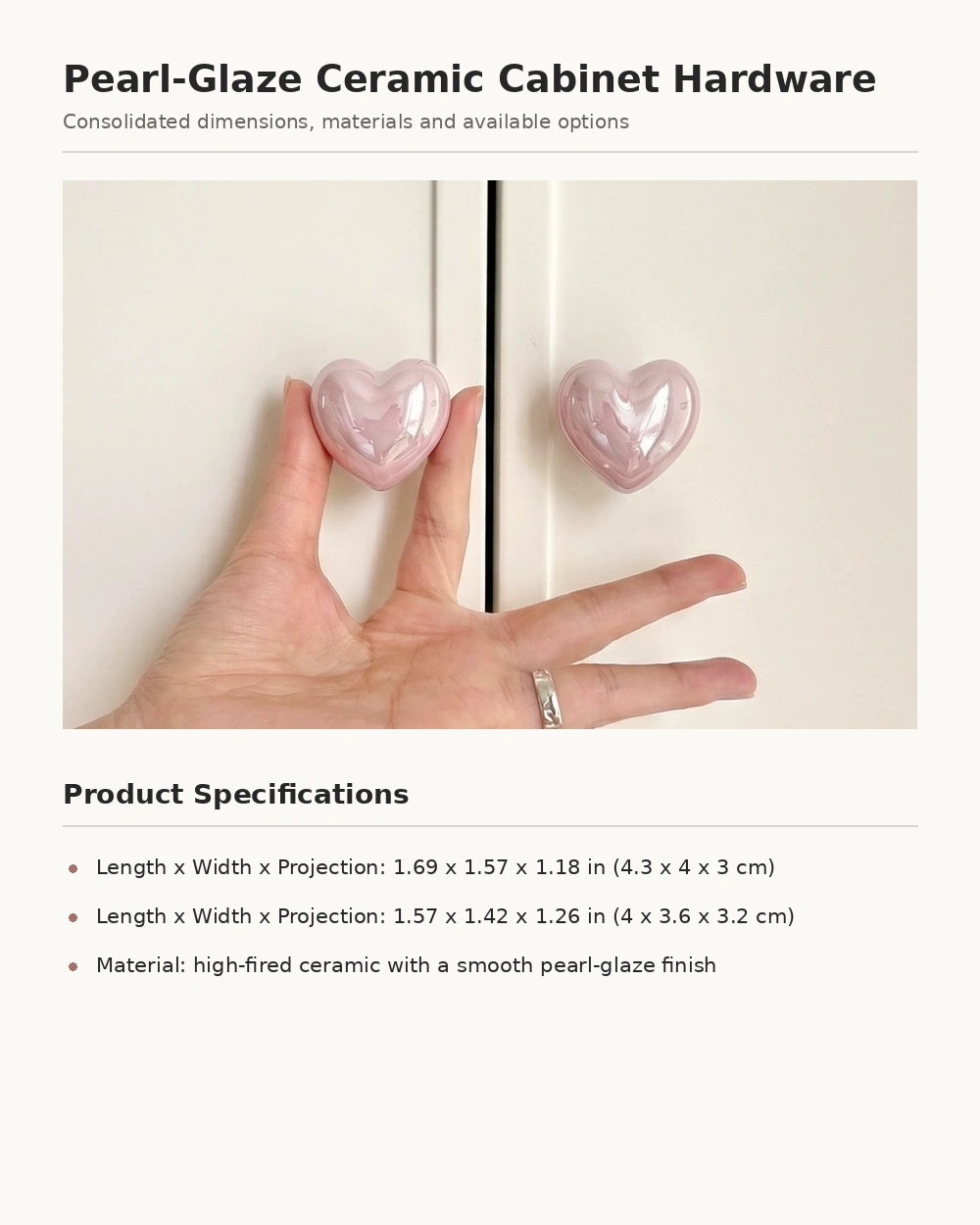 Heart Pearl Cabinet Pull - image 14