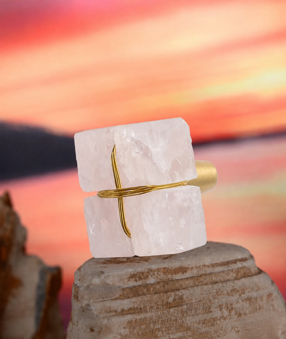 Hand-Hammered Natural Crystal Cabinet Pull - image 13