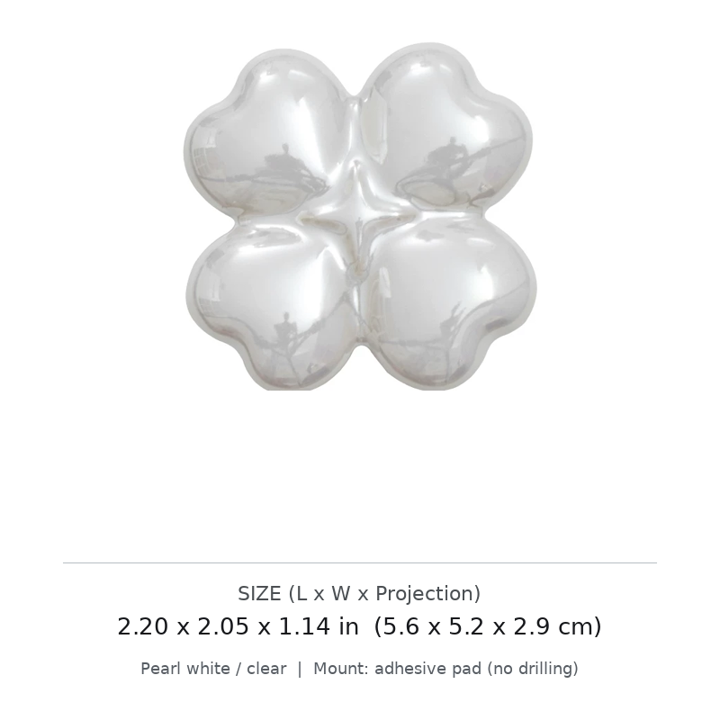 Four-Leaf Clover No-Drill Cabinet Knob - image 3