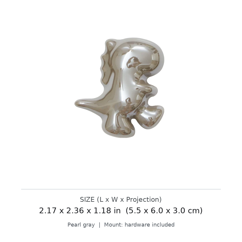Dinosaur Pearl Cabinet Knob - image 3