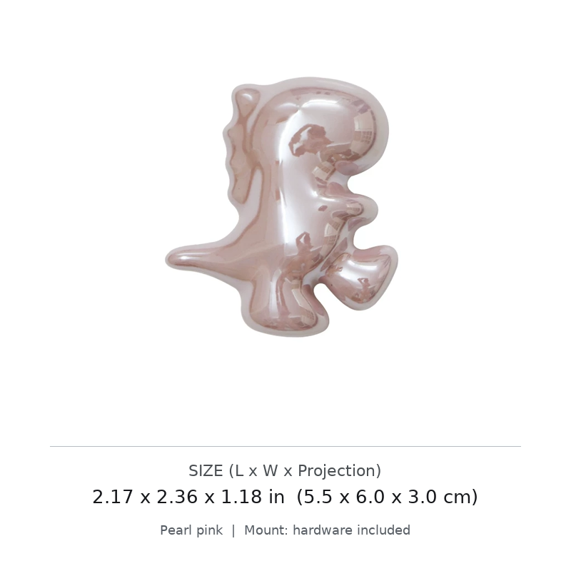 Dinosaur Pearl Cabinet Knob - image 1