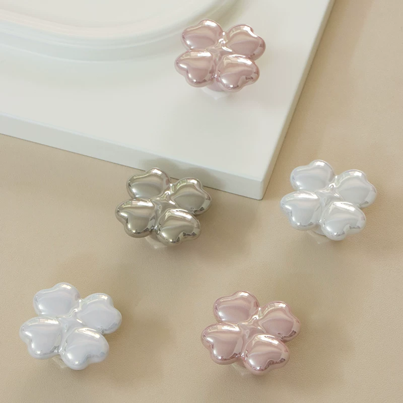 Four-Leaf Clover Pearl Cabinet Knob - image 5