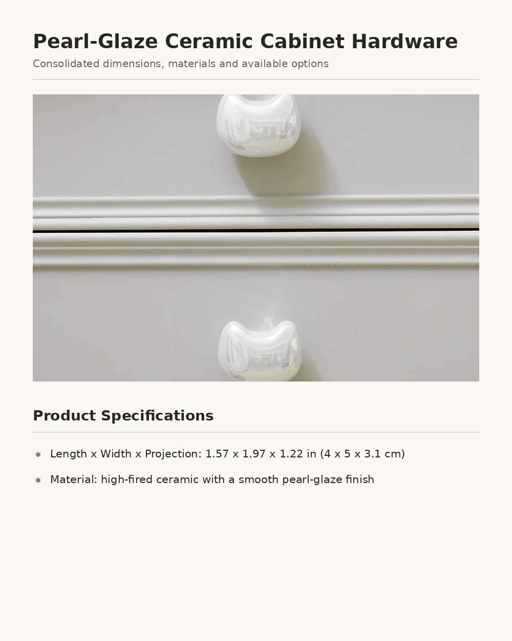 Lucky Cat Pearl Cabinet Knob - image 11