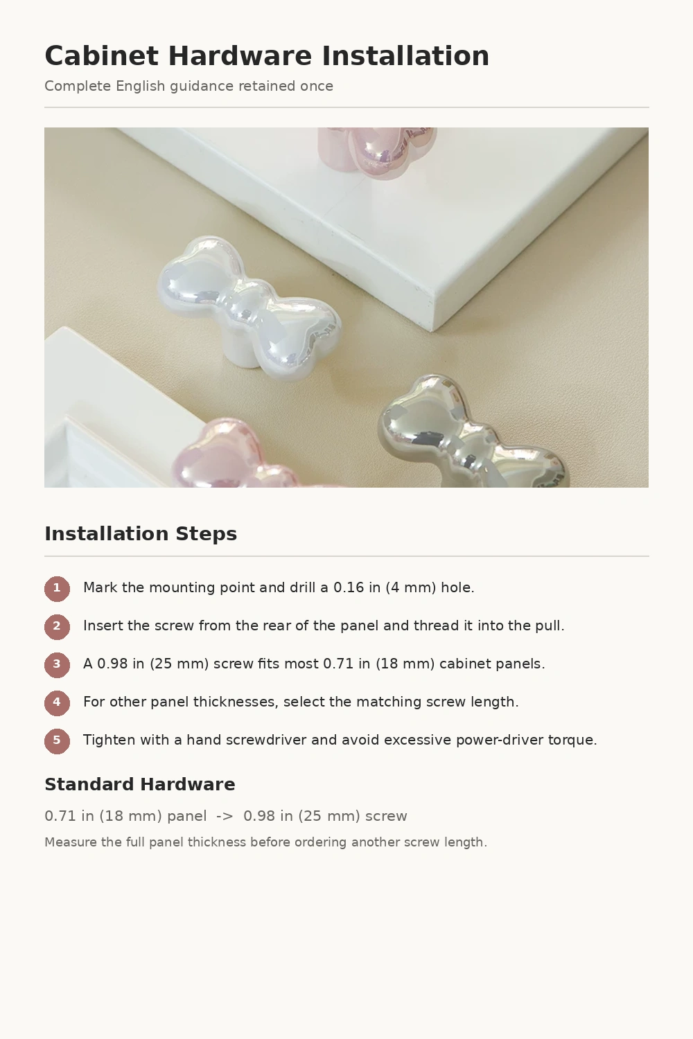 Bow Pearl Cabinet Knob - image 19