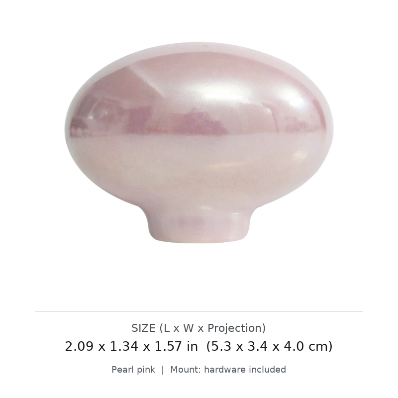 French Oval Pearl Cabinet Knob - image 2