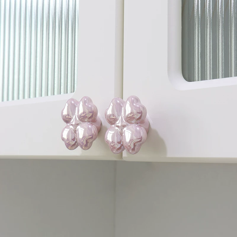 Four-Leaf Clover Pearl Cabinet Knob - image 4