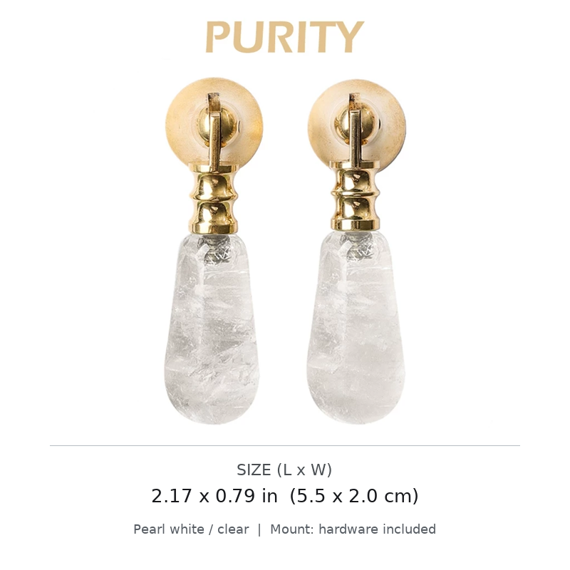Natural Crystal Cabinet Pull - image 3