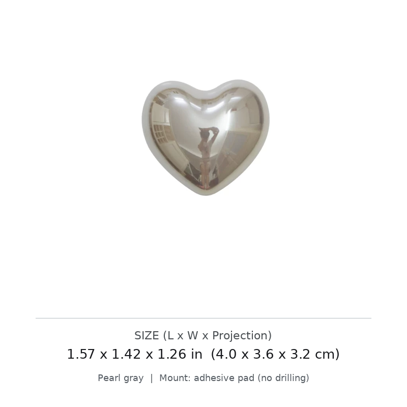 Heart No-Drill Cabinet Knob - image 6