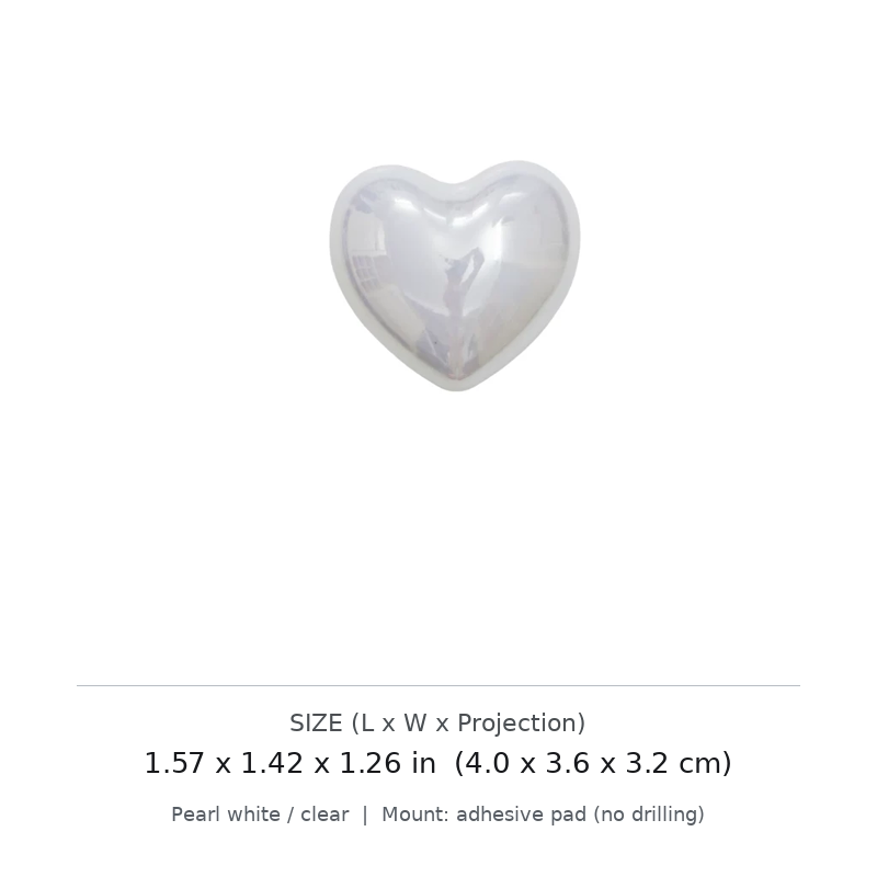 Heart No-Drill Cabinet Knob - image 5