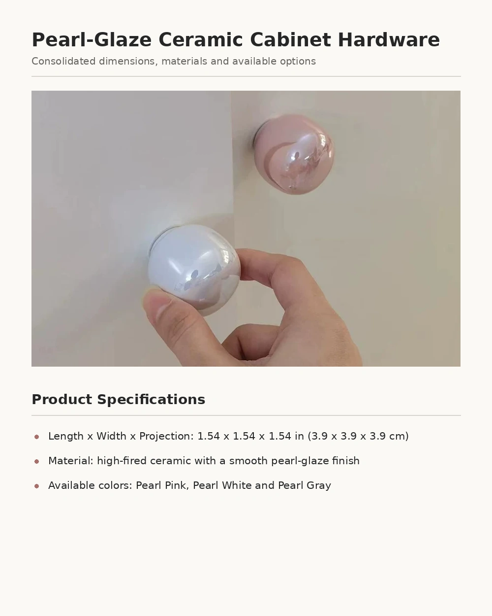 French Pearl Cabinet Pull - image 10