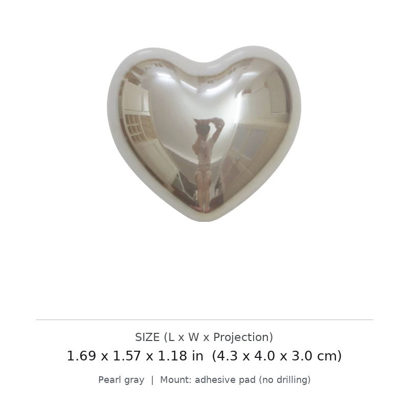 Heart No-Drill Decorative Wall Hook - image 3